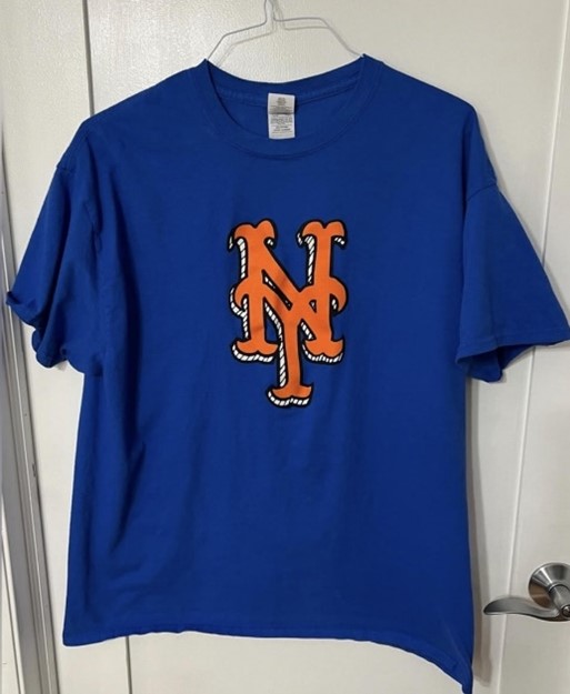 A blue vintage Mets T-Shirt